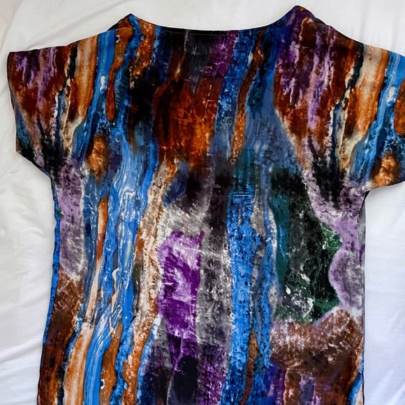 silence + noise marble satin t-shirt dress - Picture 4 of 8